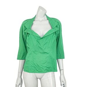 Pinup Couture Women's Doris Sweetheart top in Green Size 2X